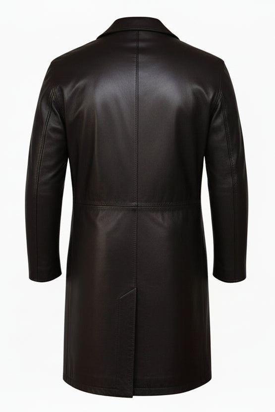 Kired ASTI Lambskin-Cashmere Reversible Overcoat — Dark Brown/ Dark Blue