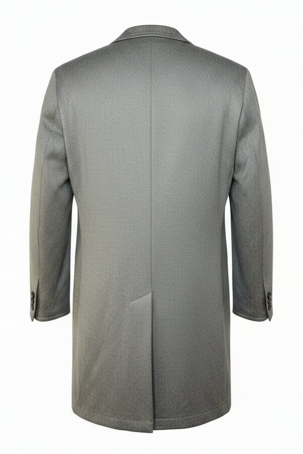 Kired ASTI Lambskin-Cashmere Reversible Overcoat — Black/ Light Grey