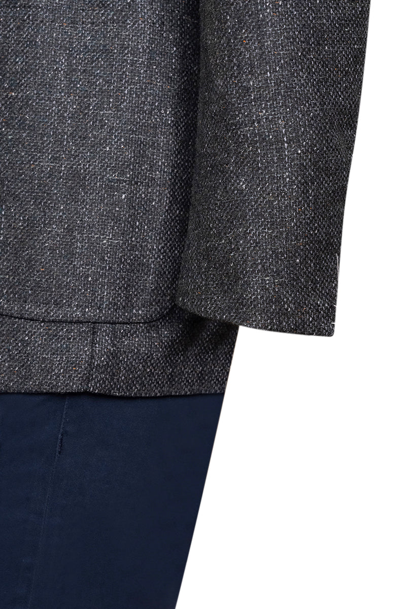 Sartorio Woven Virgin Wool-Silk-Linen Sport Jacket
