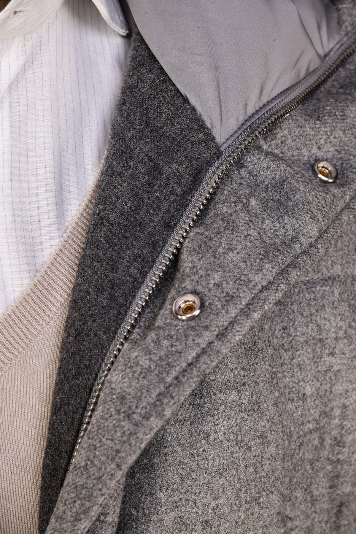Eleventy Cotton-Wool Coat w/ Removable Coyote Fur Trim Hood