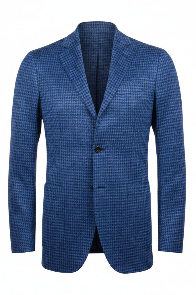 Sartorio Houndstooth Virgin Wool-Silk Sport Jacket