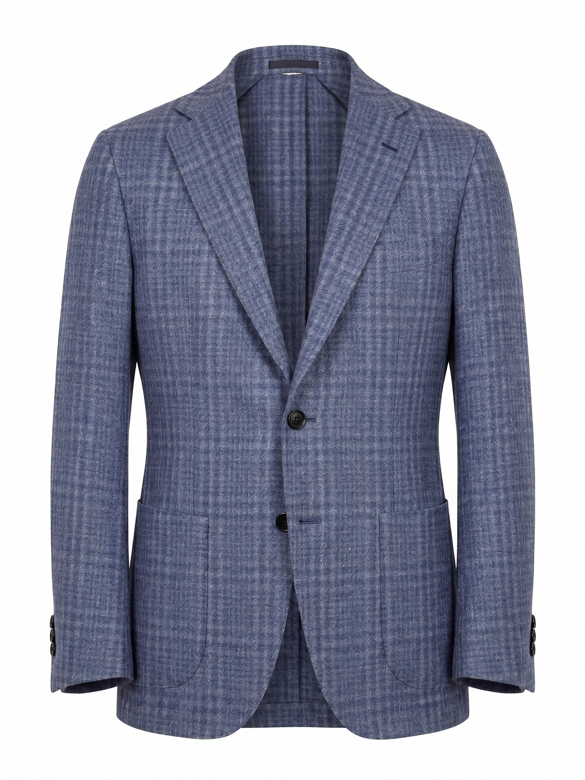 Sartorio Prince of Wales Cashmere Sport Jacket — Cornflower Blue/ Light Blue