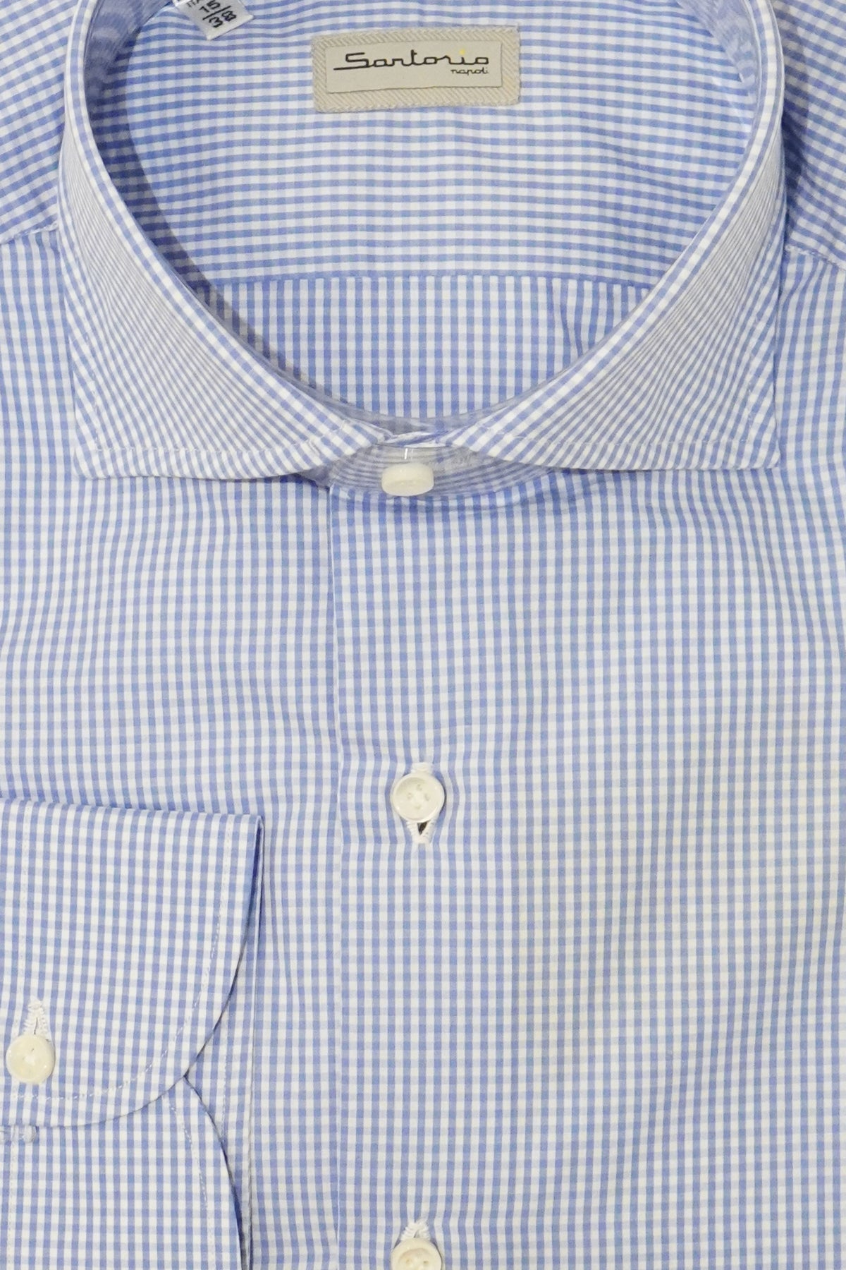 Sartorio Micro Gingham Cotton Dress Shirt