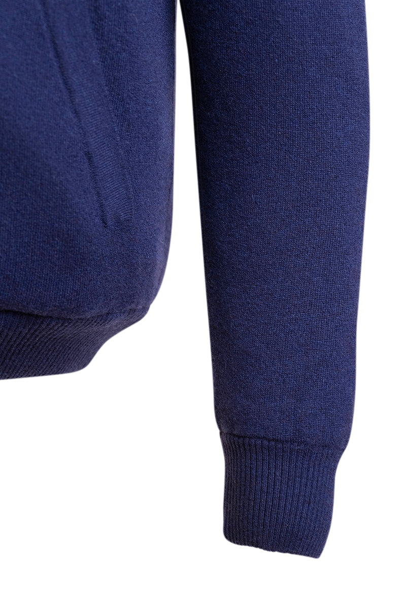 Sartorio Cashmere-Beaver Lined Bomber — Dark Blue