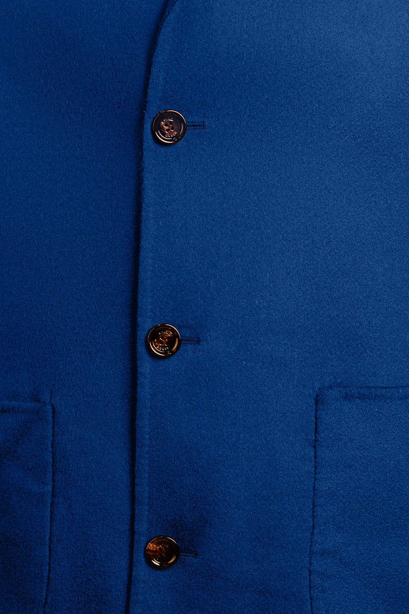 Kired by Kiton PARANA1 Cashmere Reversible Overcoat — Dark Grey/ Blue