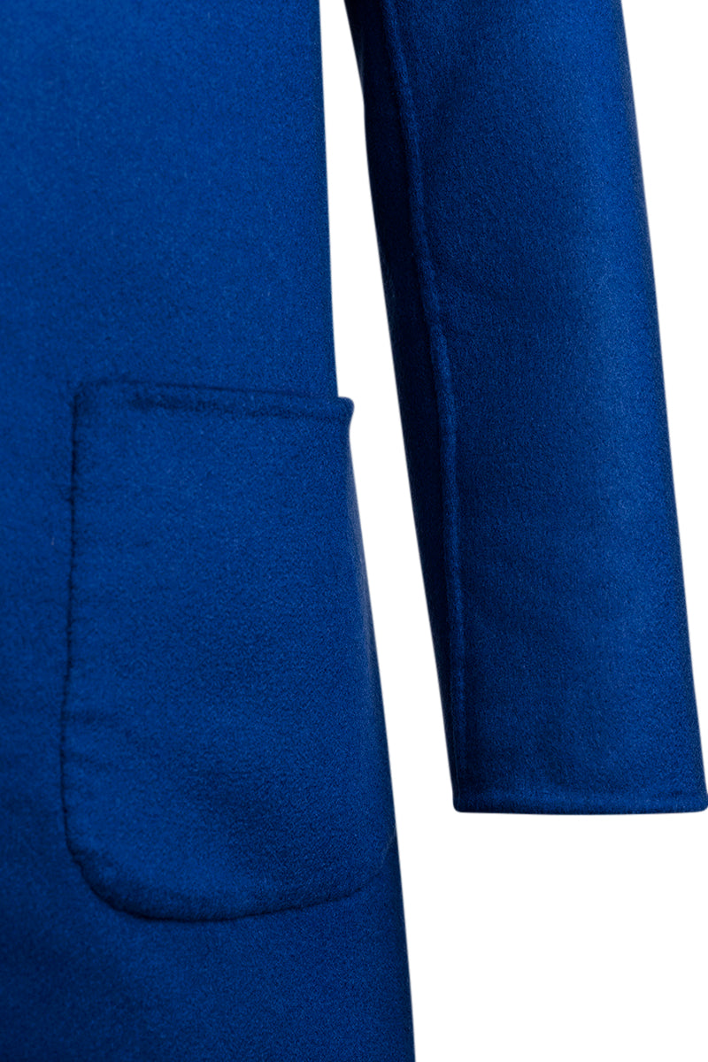 Kired by Kiton PARANA1 Cashmere Reversible Overcoat — Dark Grey/ Blue
