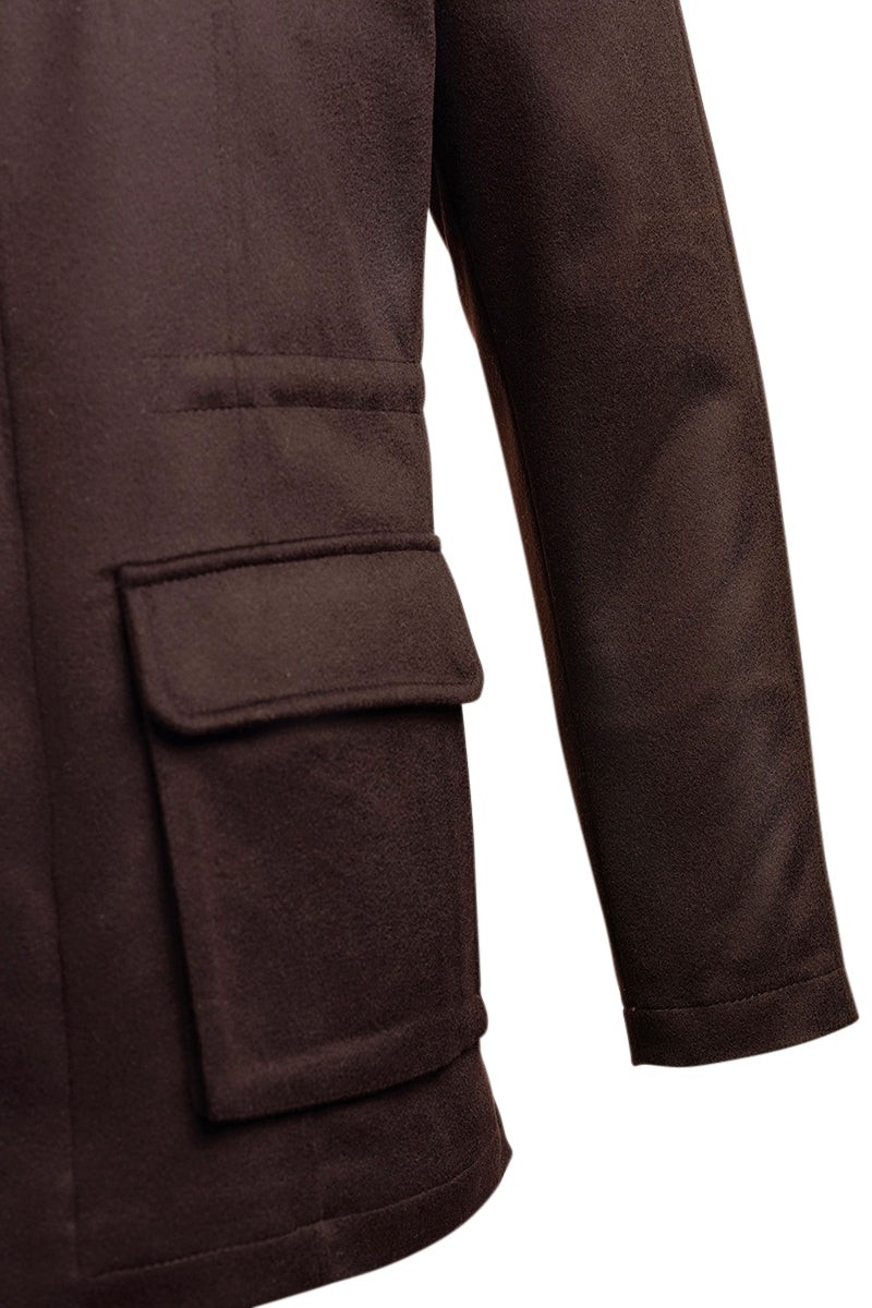 Kired by Kiton KONE Cashmere-Mink Fur Overcoat — Black