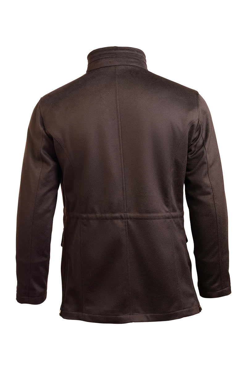 Kired by Kiton KONE Cashmere-Mink Fur Overcoat — Black