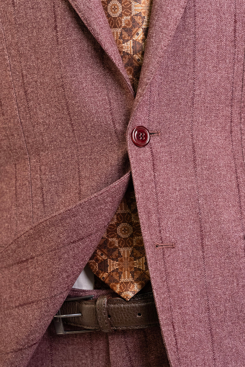 Sartorio Pinstripe Virgin Wool-Cotton-Cashmere Suit