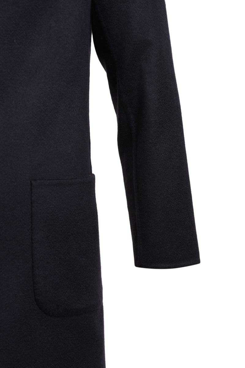 Kired by Kiton PARANA1 Cashmere Reversible Overcoat — Black/ Burgundy