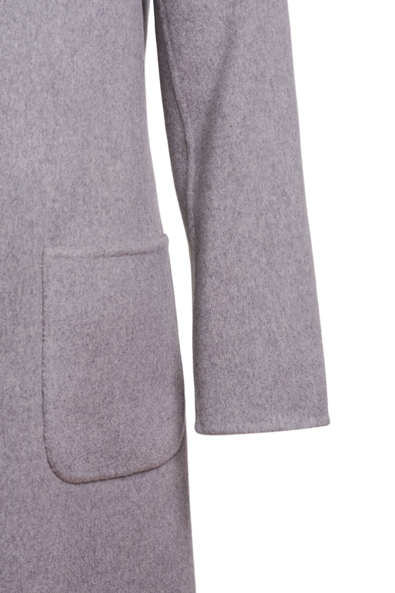Kired by Kiton PARANA1 Cashmere Reversible Overcoat — Light Grey/ Beige