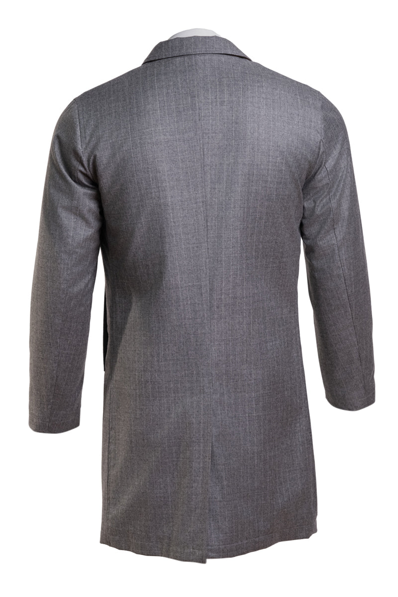 Kired Kata Pinstriped Virgin Wool Overcoat