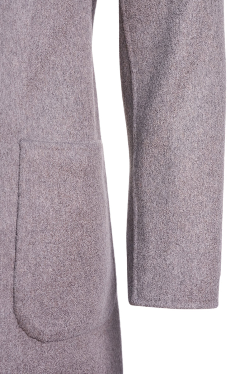 Kired by Kiton PARANA1 Cashmere Reversible Overcoat — Grey/ Beige