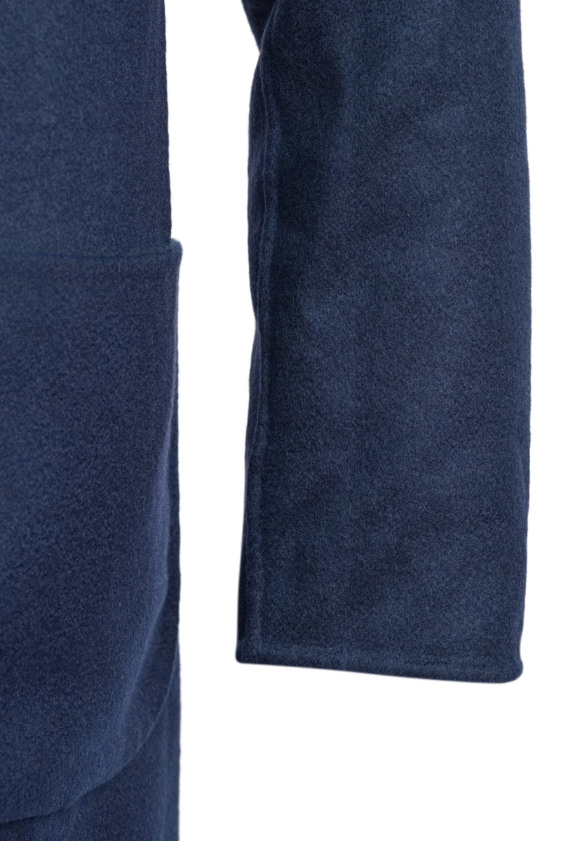 Kired by Kiton PARANA1 Cashmere Reversible Overcoat — Forest Green/ Midnight Blue