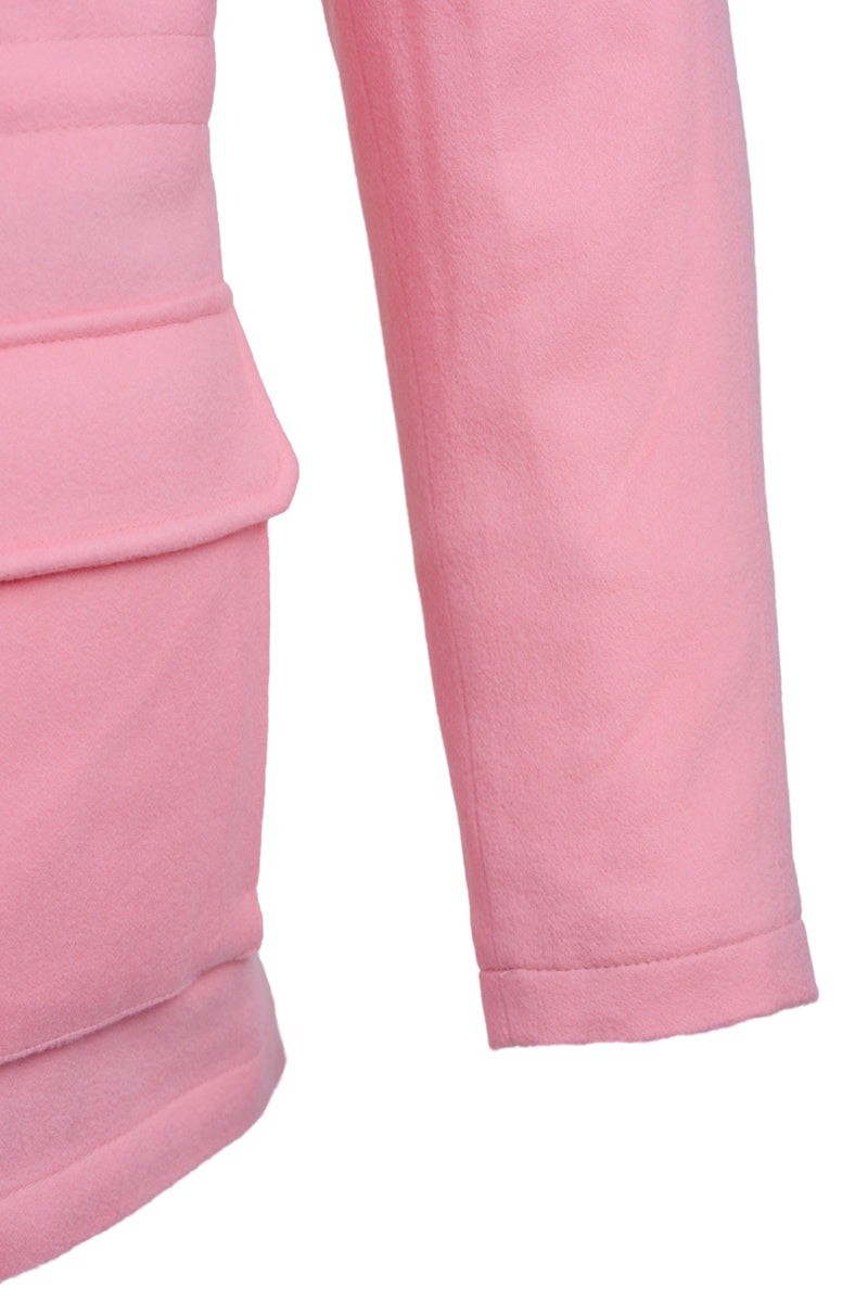 Kired by Kiton KONE Cashmere-Mink Fur Overcoat — Pink