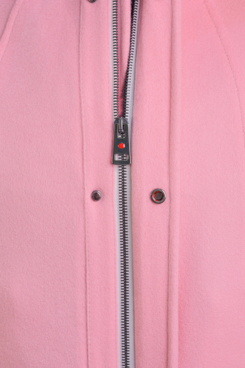 Kired by Kiton KONE Cashmere-Mink Fur Overcoat — Pink