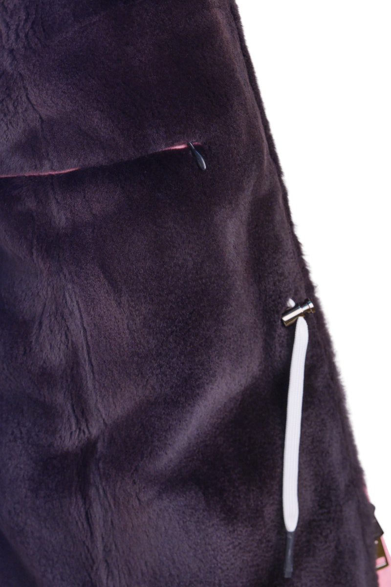 Kired by Kiton KONE Cashmere-Mink Fur Overcoat — Pink