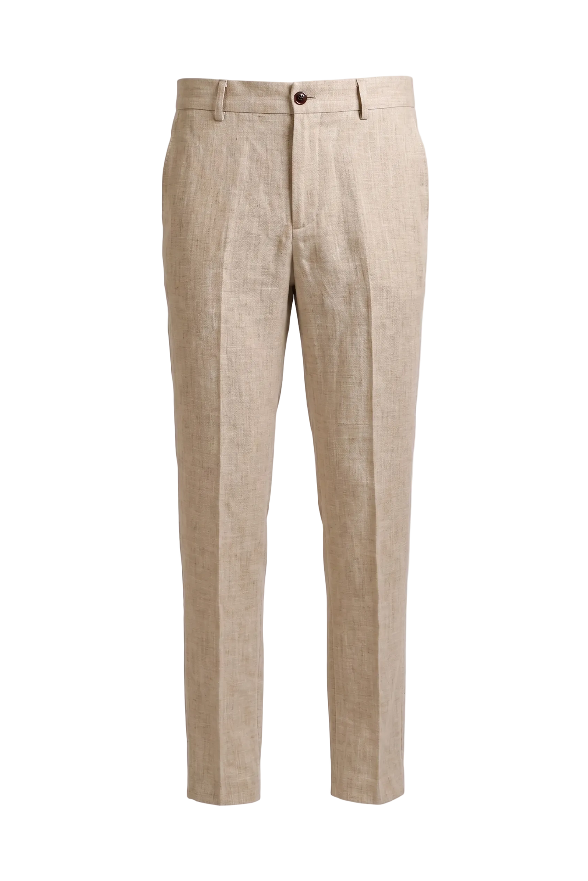Beige pants on a light gray background