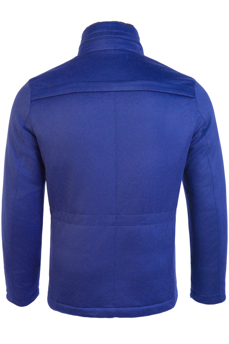 Kired by Kiton MUTP Cashmere Goose Down Overcoat w/ Fur Trim Collar
