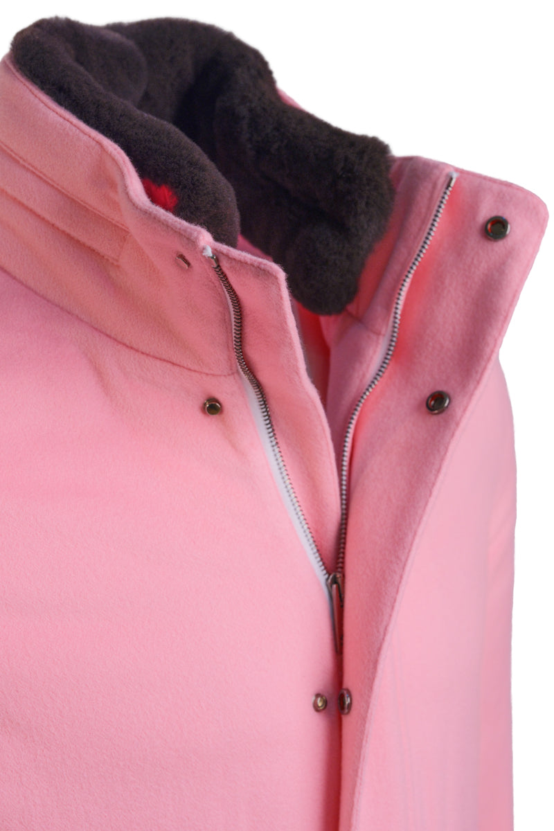 Kired by Kiton MUTP Cashmere Goose Down Overcoat w/ Fur Trim Collar