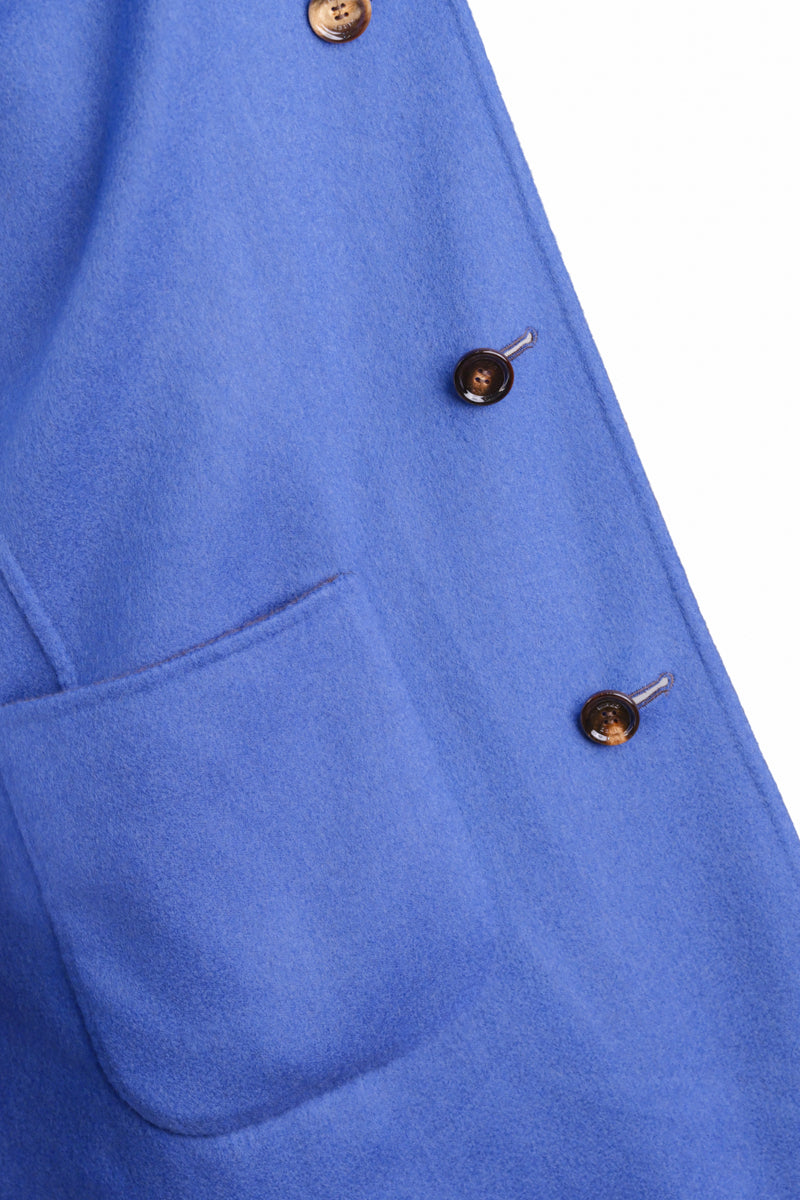 Kired by Kiton PARANA1 Cashmere Reversible Overcoat — Brown/ Blue