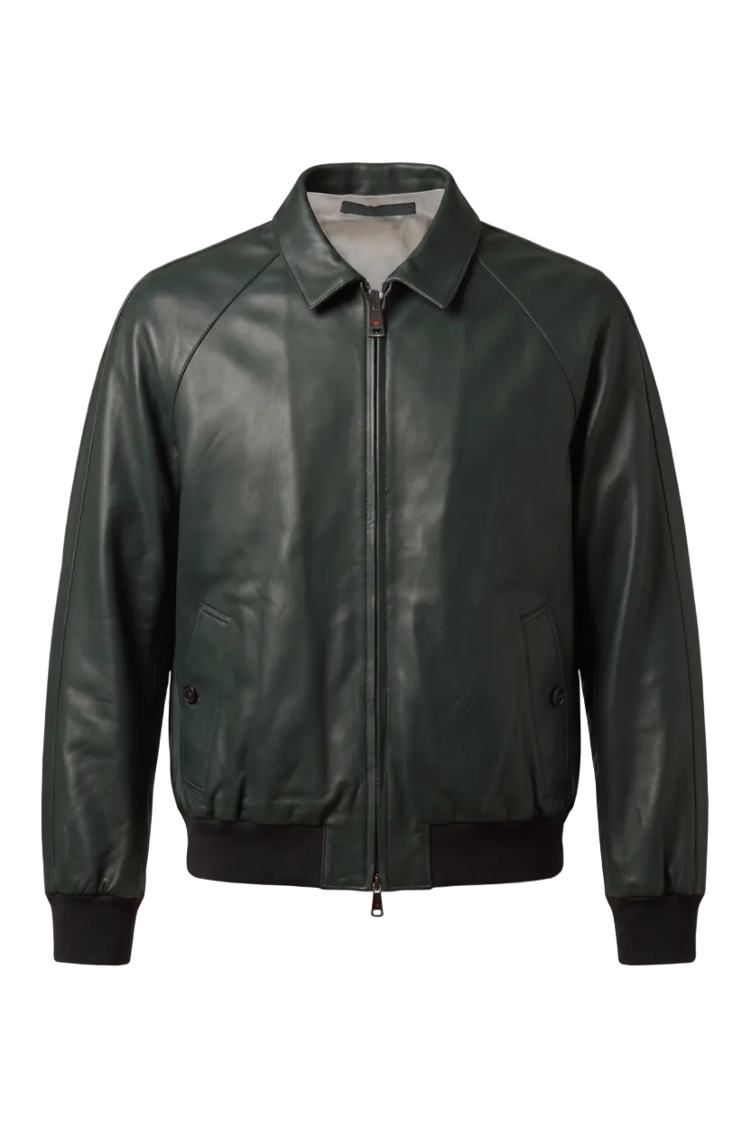 Kired PISA Lambskin-Cashmere Reversible Zip-Up Bomber Jacket