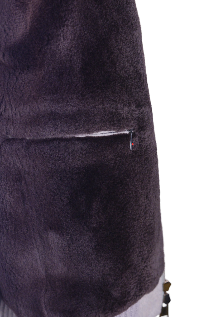 Kired by Kiton SABA Cashmere Beaver Fur Lined Bomber — Light Grey