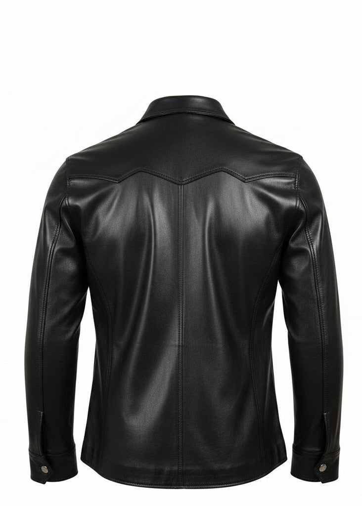 Kired TOTO Lambskin Overshirt — Black