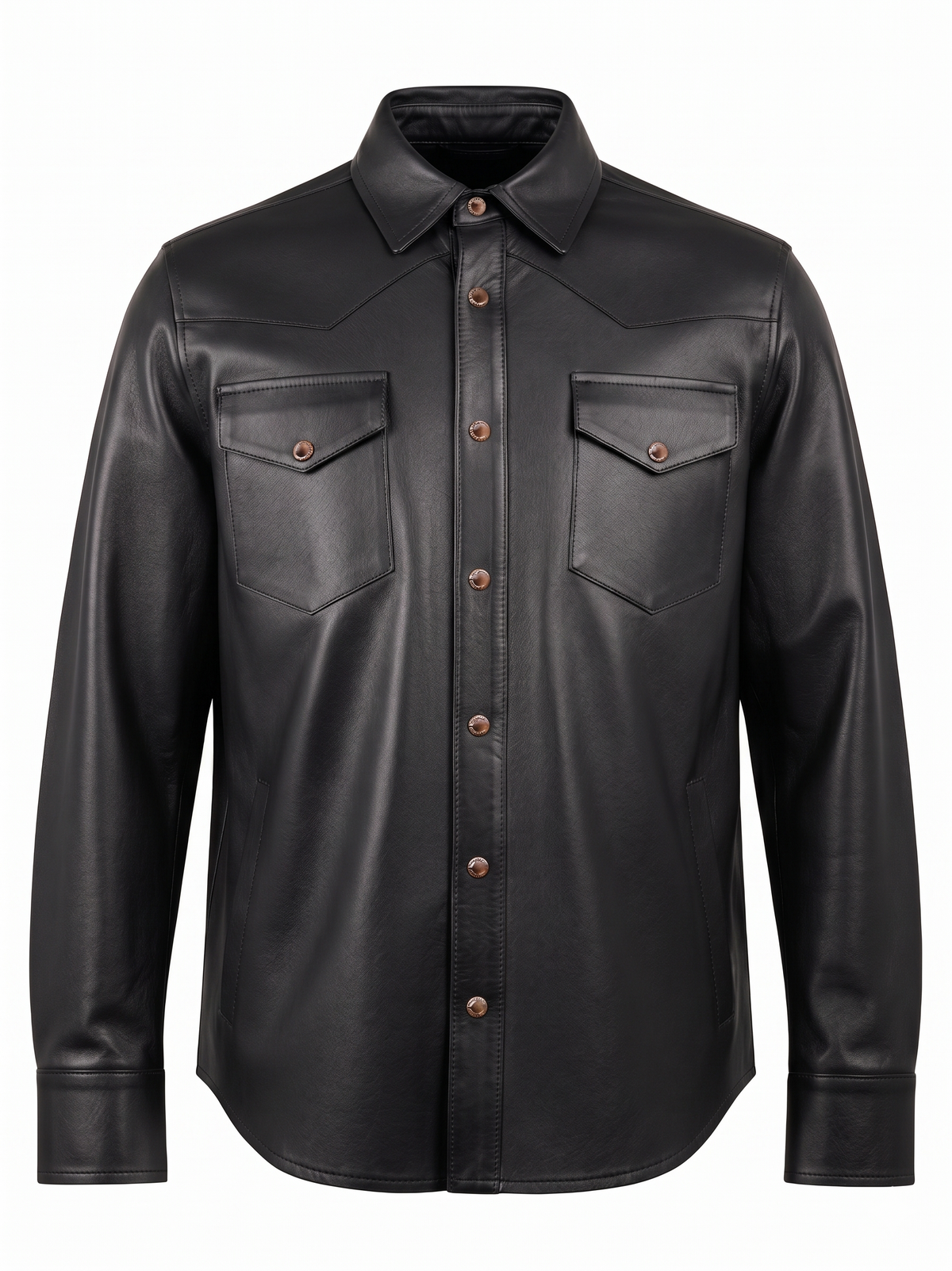 Kired TOTO Lambskin Overshirt — Black