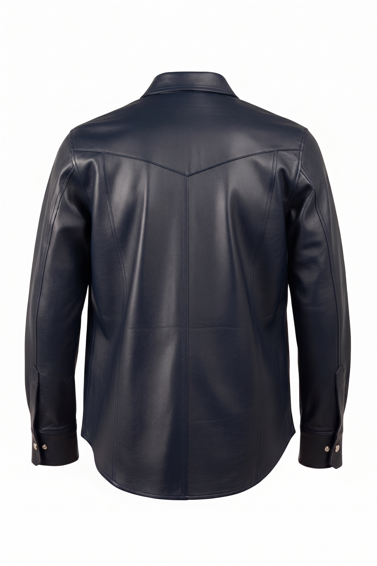 Kired TOTO Lambskin Overshirt — Midnight Blue