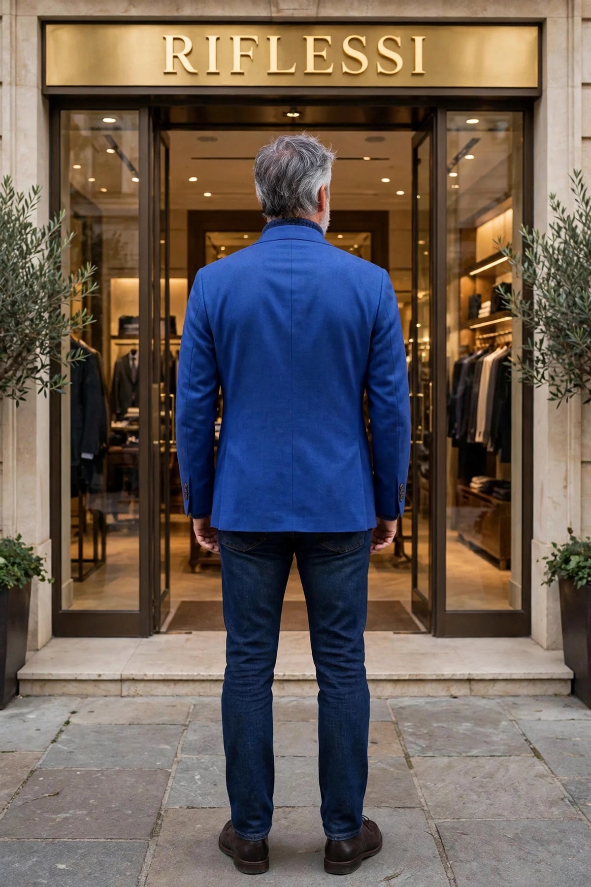 Sartorio Cotton Sport Jacket - model back