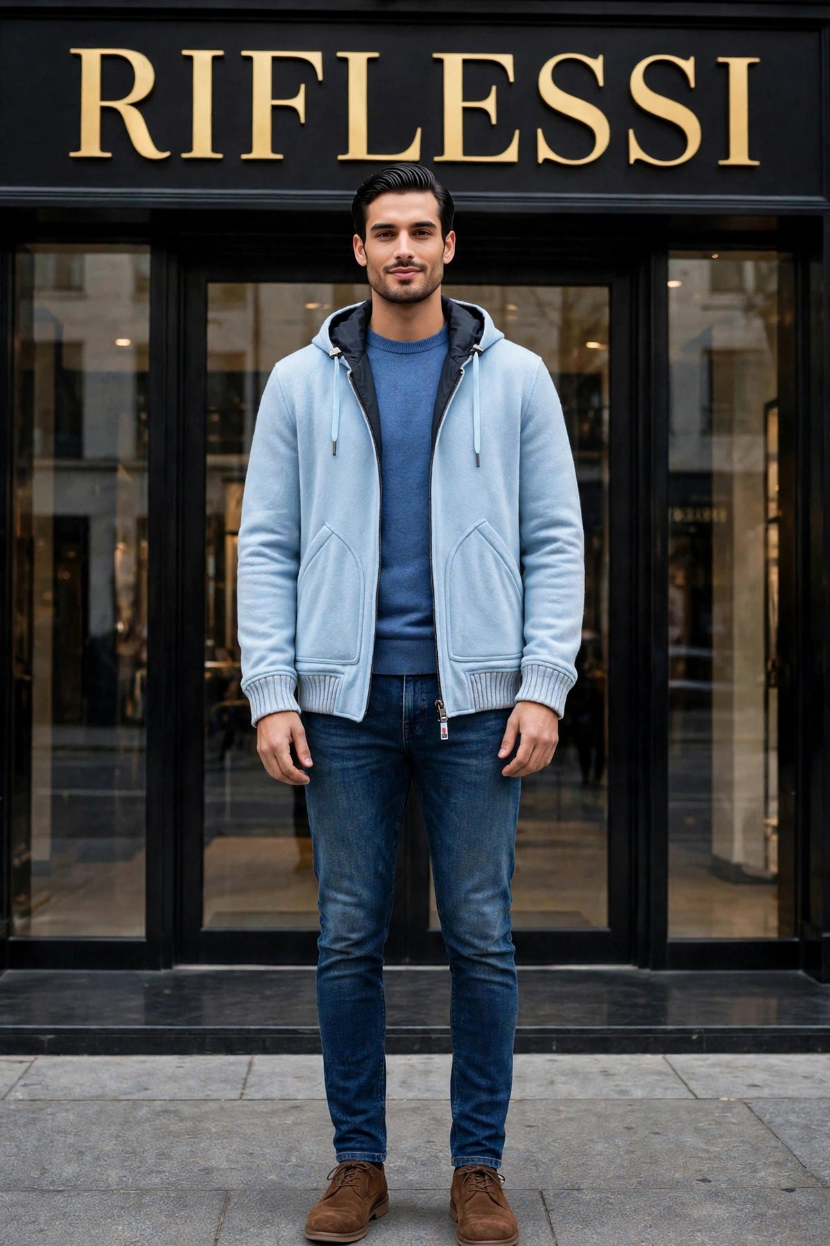 Kired by Kiton Barwa Cashmere Reversible Jacket