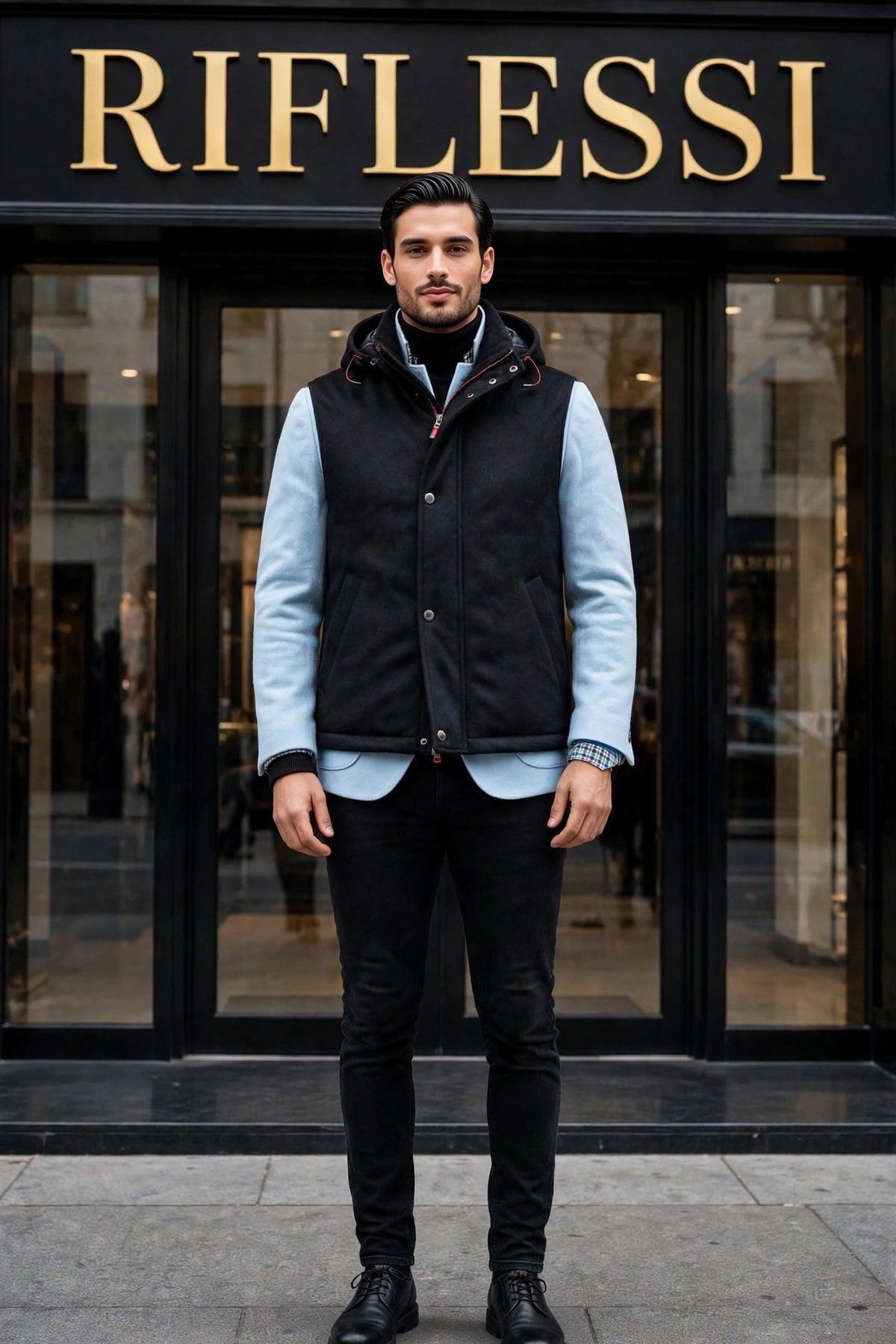 Kired by Kiton BEAR Cashmere-Nylon-Goose Down-Wool Vest
