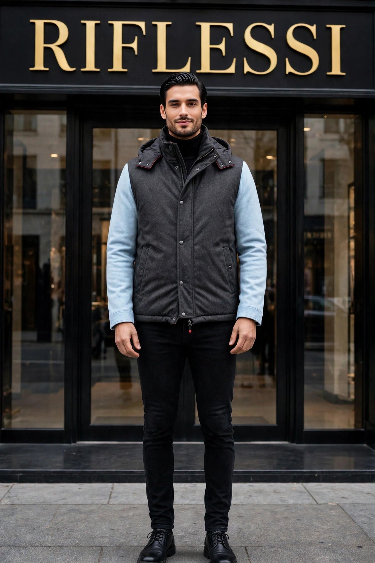 Kired by Kiton BEAR Cashmere-Nylon-Goose Down-Wool Vest