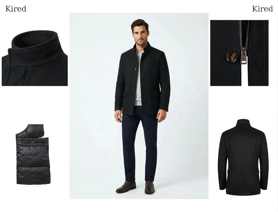 Black Kired coat details