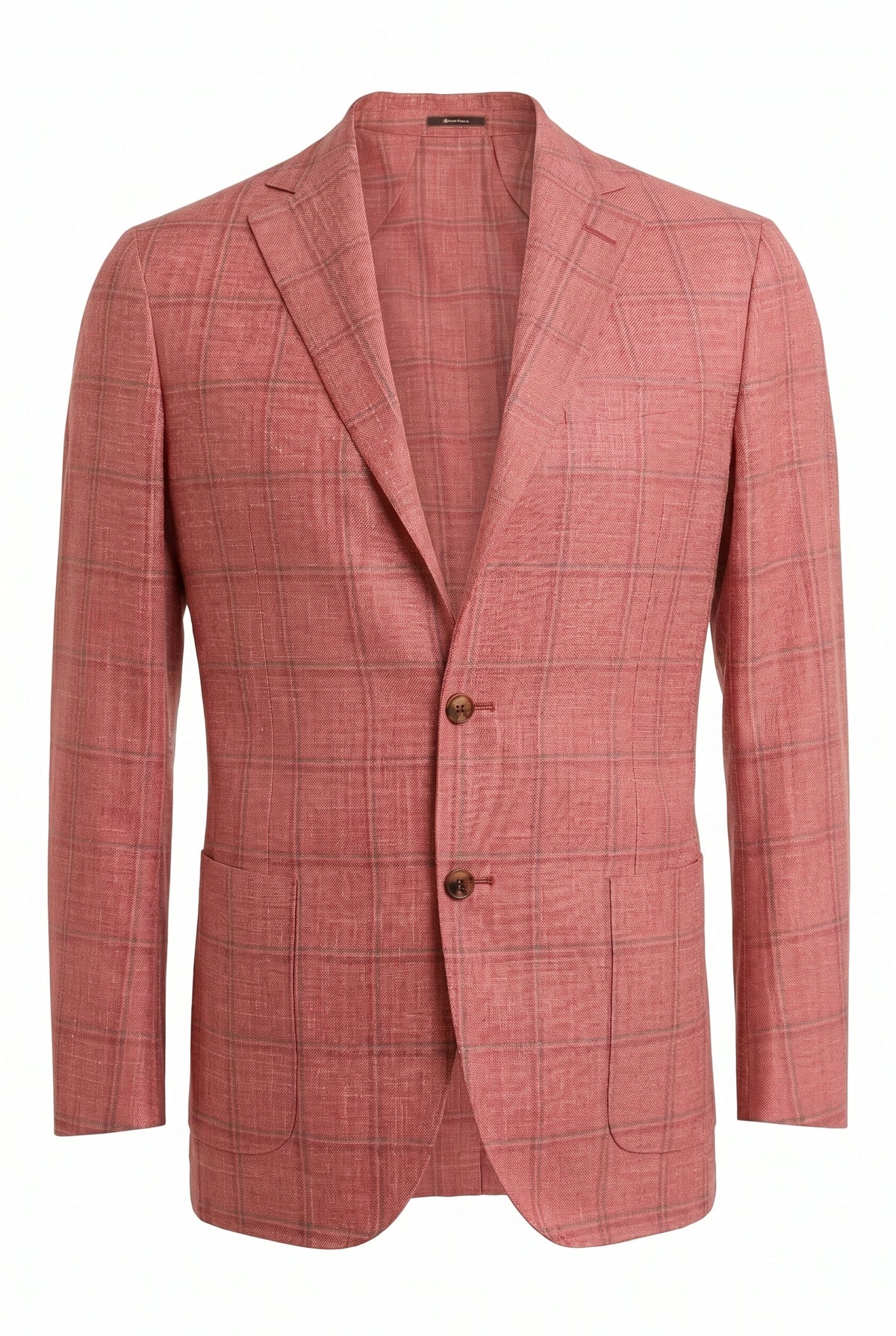 Sartorio Virgin Wool-Silk-Linen Windowpane Sport Jacket