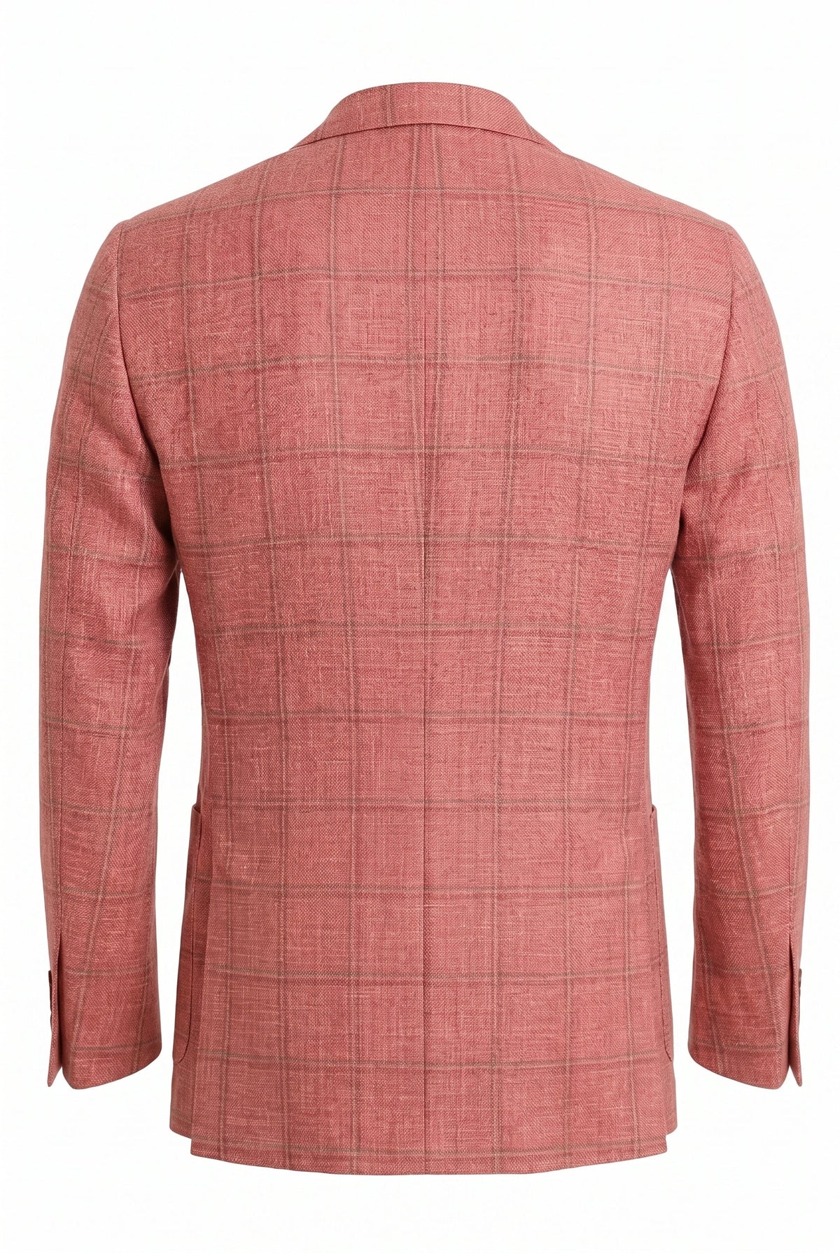 Sartorio Virgin Wool-Silk-Linen Windowpane Sport Jacket