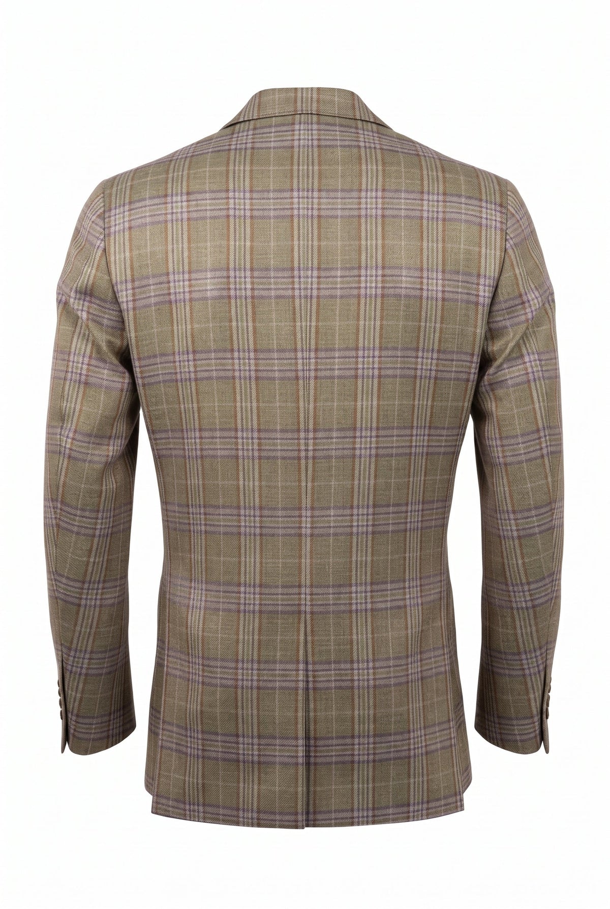 Sartorio Virgin Wool-Silk-Linen Checked Sport Jacket