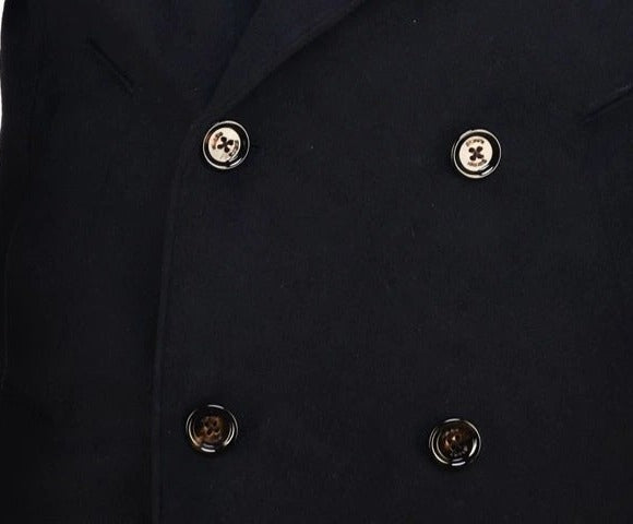 Kired Double-Breasted Overcoat w/ Detachable Lining