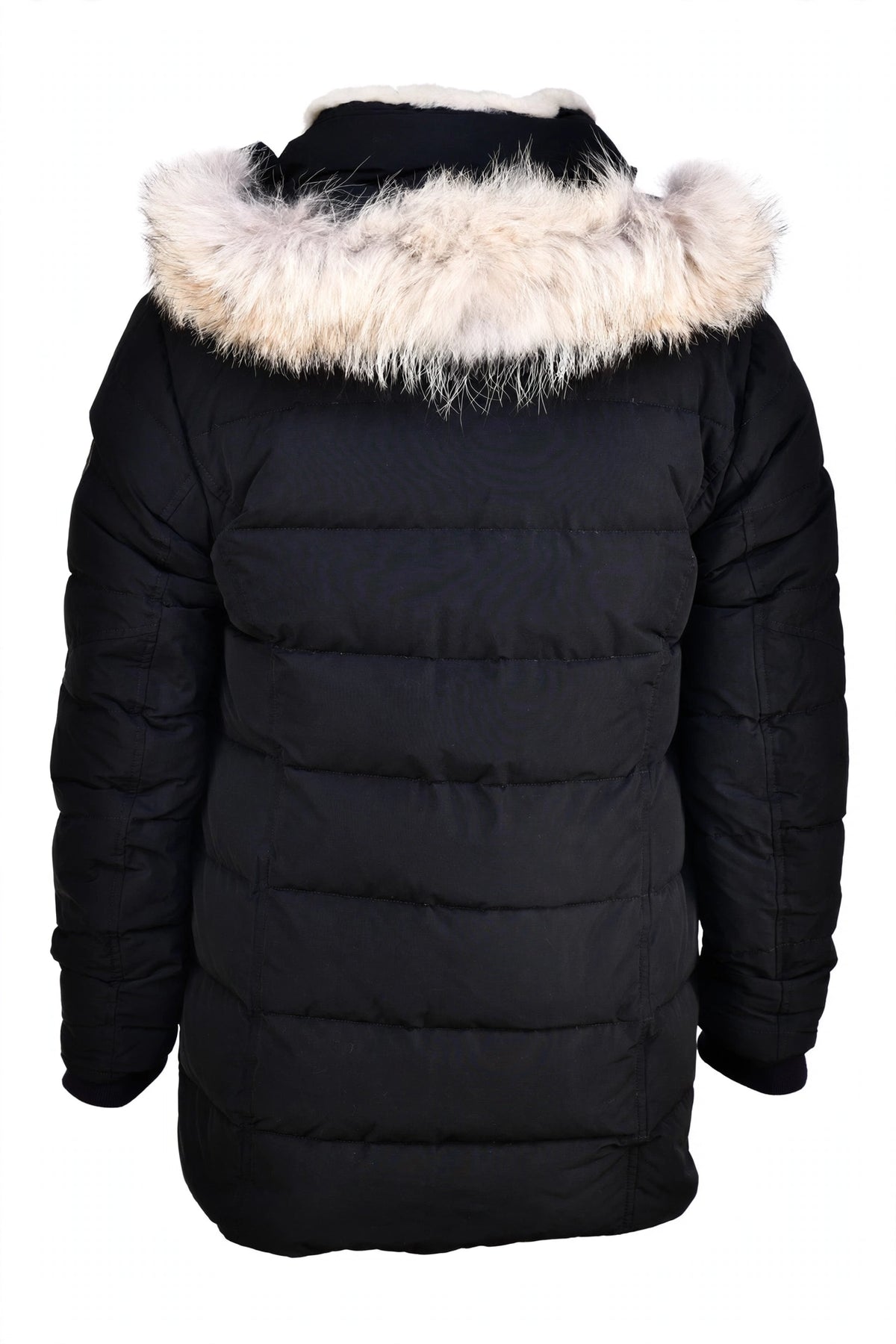 Eleventy Cotton-Wool Coat w/ Removable Coyote Fur Trim Hood