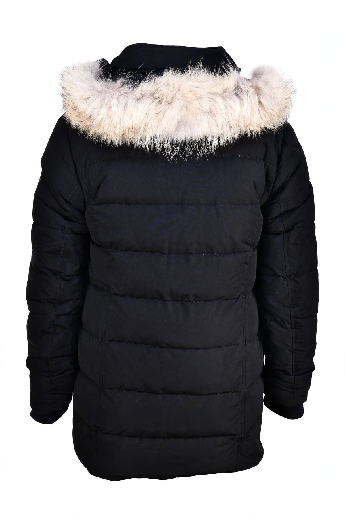 Eleventy Cotton-Wool Coat w/ Removable Coyote Fur Trim Hood