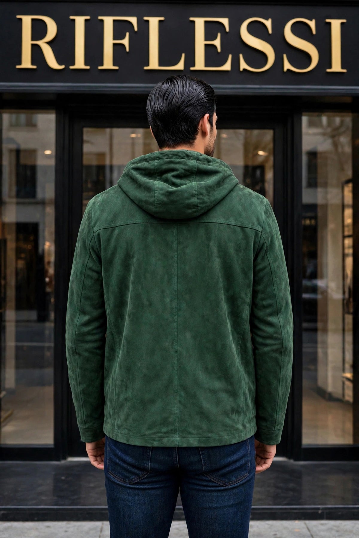 Kired Erik Lambskin Light Jacket — Forest Green