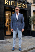 Sartorio Prince of Wales wool-silk-linen jacket - worn, front