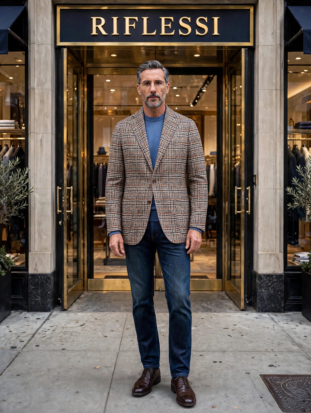 Sartorio Checked Wool-Alpaca Sport Jacket - model front