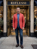 Sartorio Cashmere Double Windowpane Sport Jacket - model front