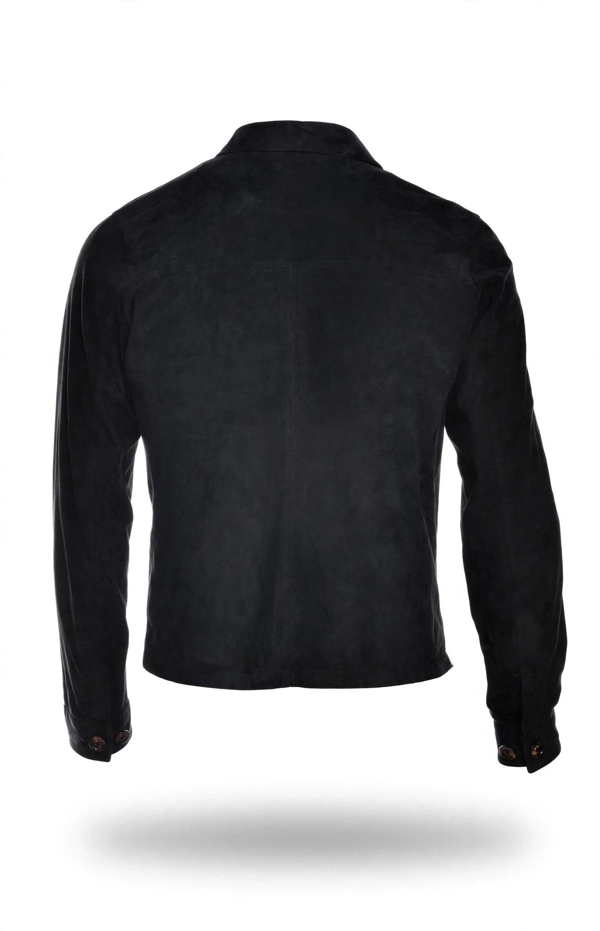 Kired Juan Lambskin Suede Zip-Up Jacket — Black