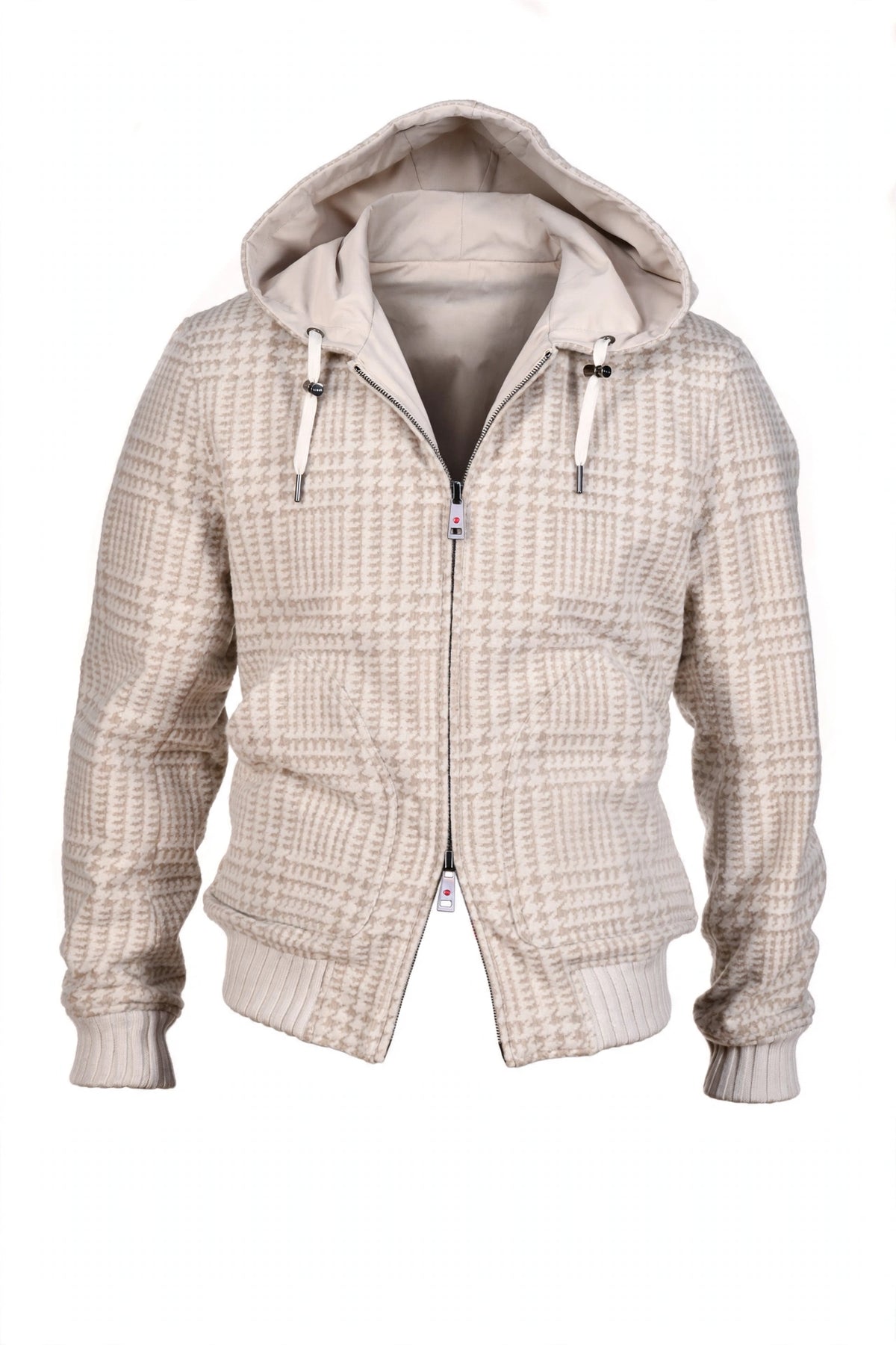 Kired by Kiton Barwa Prince of Wales Wool Reversible Jacket