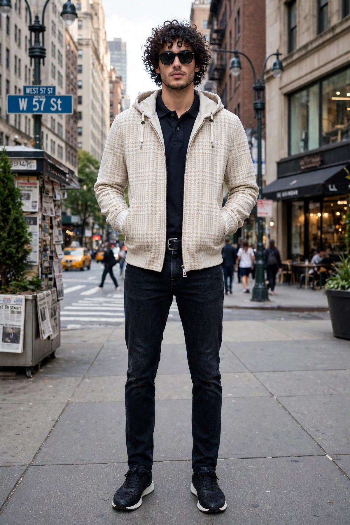 Kired by Kiton Barwa Prince of Wales Wool Reversible Jacket