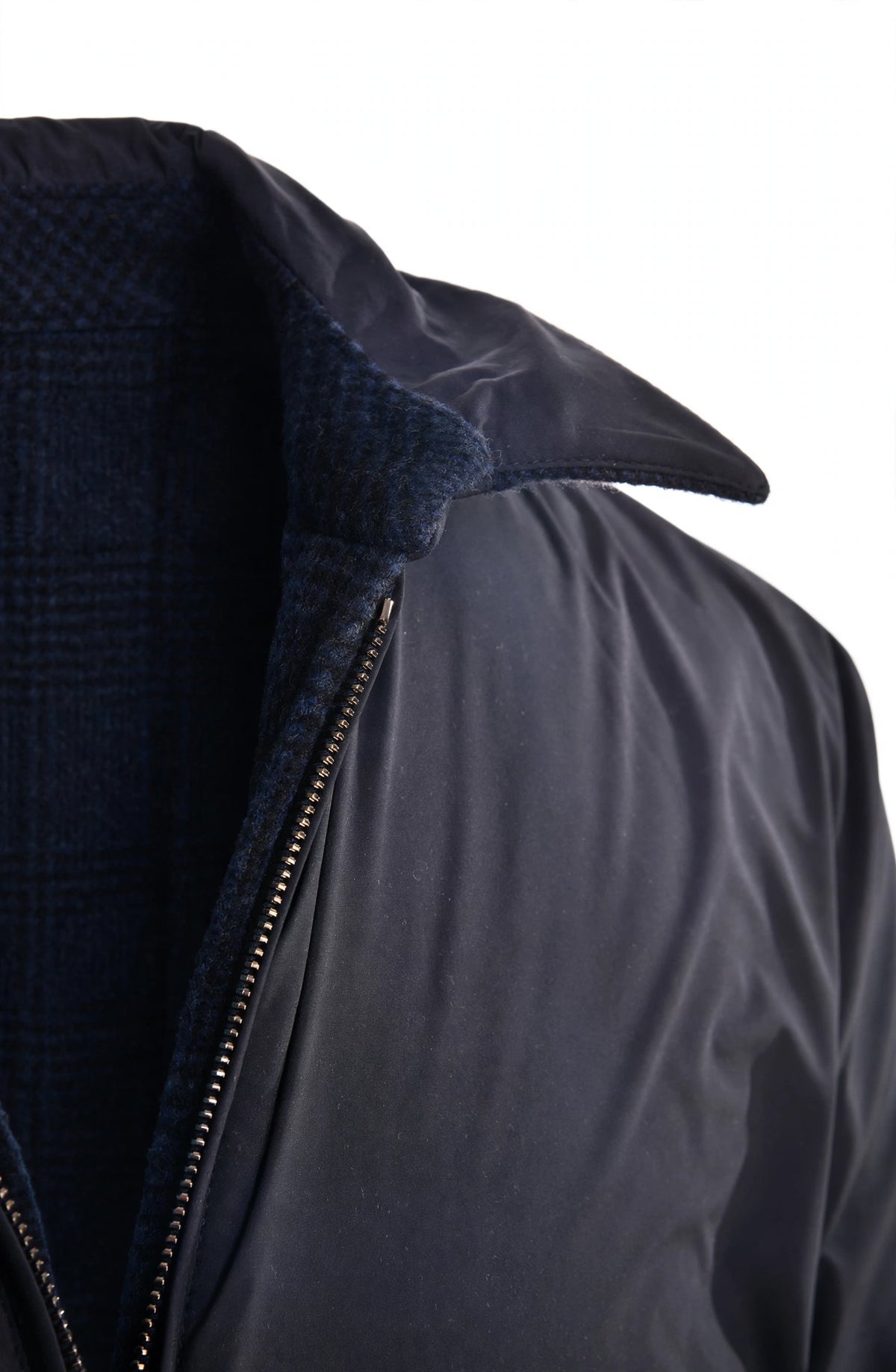 Kired by Kiton Brakk Prince of Wales Cashmere Reversible Jacket