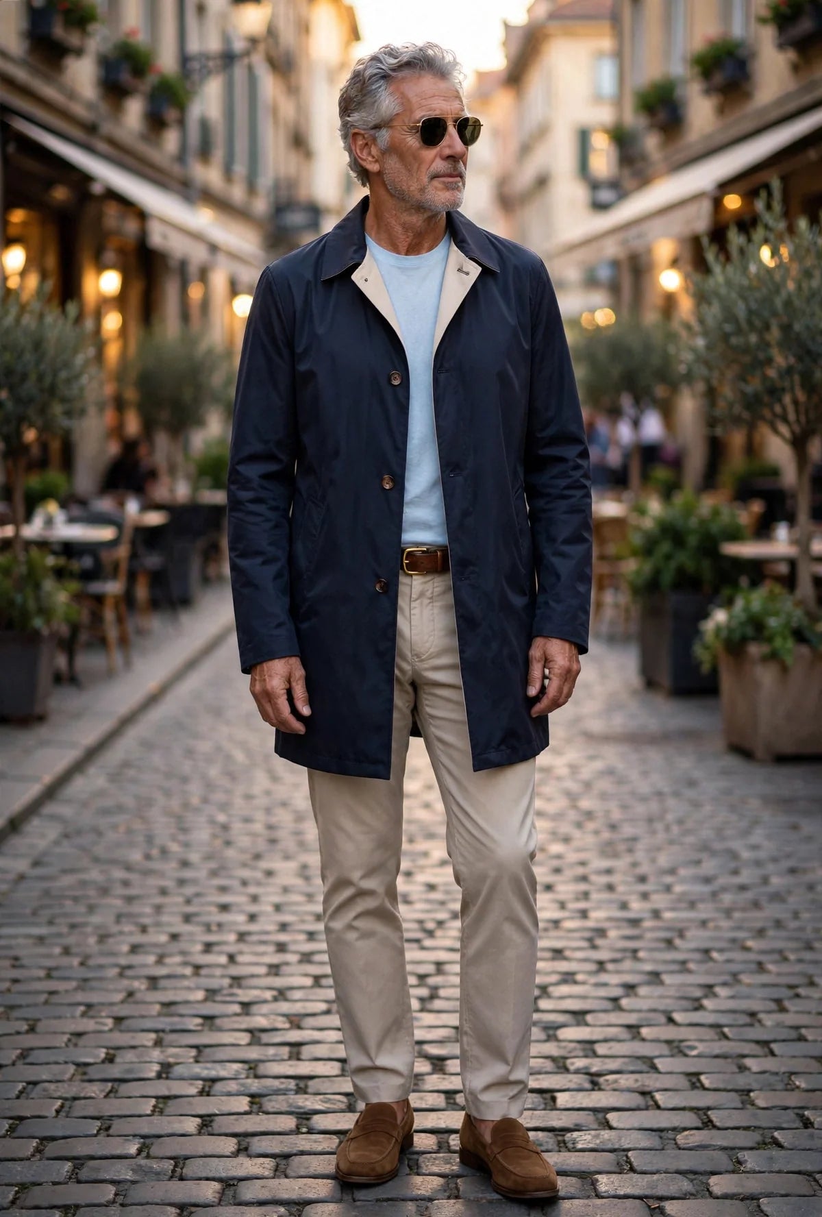 Kired by Kiton Ben Nylon Reversible Raincoat